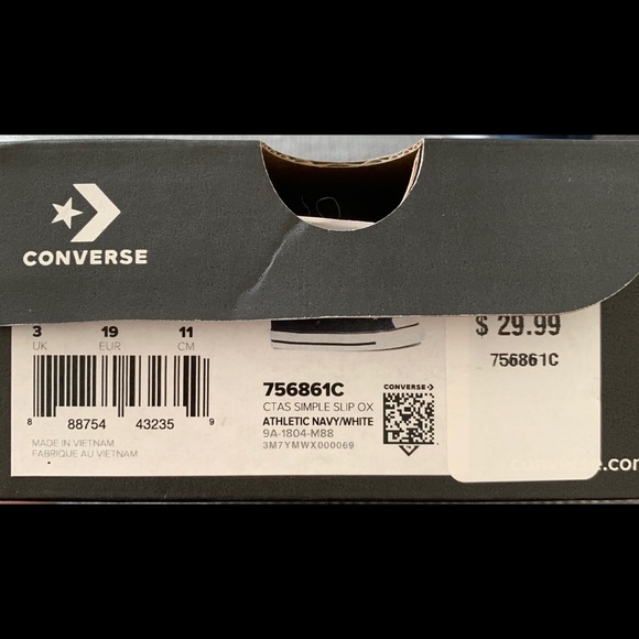 Converse navy canvas size 3 - Picture 2 of 3